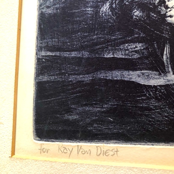 Vintage Charcoal Drawing 1967" The Ballad Singer" - Picture 8 of 9